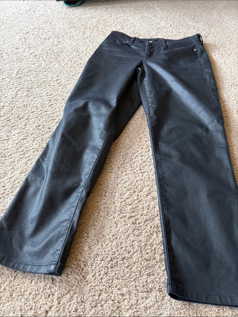 NWOT Banana Republic Curvy High-Rise Slim Coated Jean Black Stretch Sz 28/6 - Picture 9 of 16